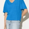 Shirts & Tops-LUISA CERANO T-Shirt Aus Leinen