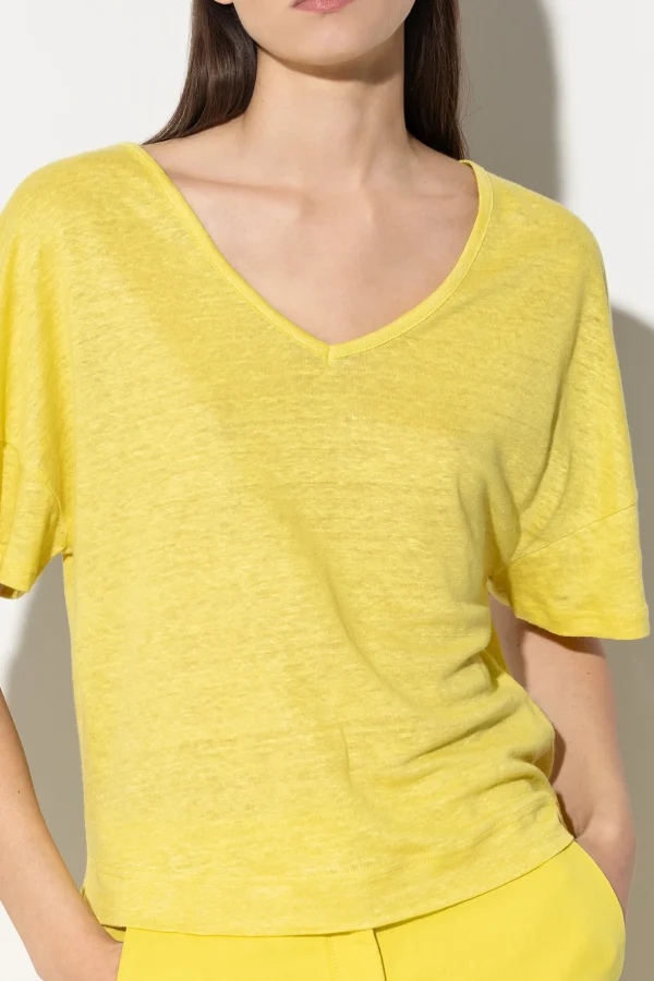 Shirts & Tops-LUISA CERANO T-Shirt Aus Leinen