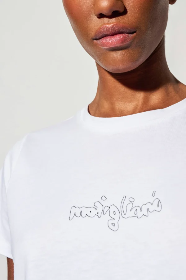 Shirts & Tops-LUISA CERANO T-Shirt Mit Modigliani-Print white