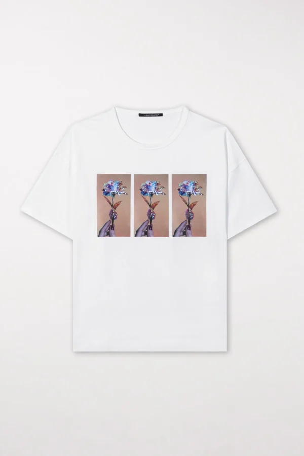 Shirts & Tops-LUISA CERANO T-Shirt Mit Print-Motiv white