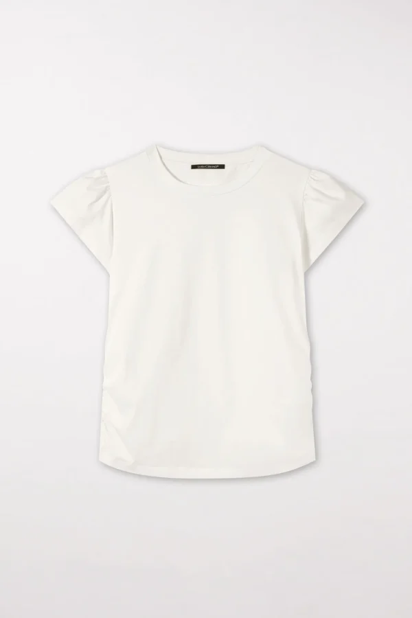 Shirts & Tops-LUISA CERANO T-Shirt Mit Smok-Effekten