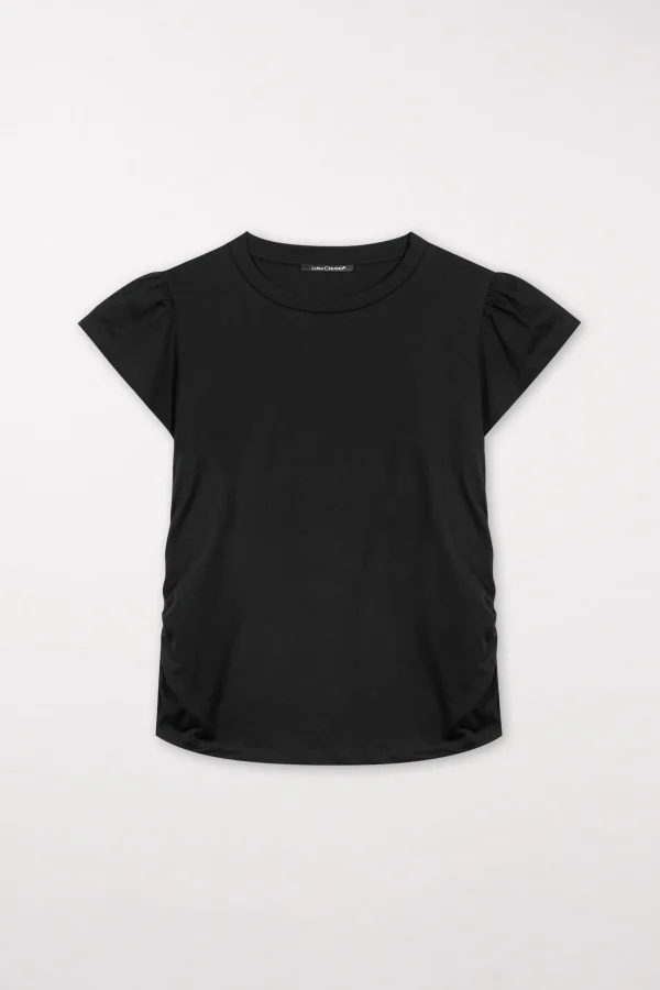 Shirts & Tops-LUISA CERANO T-Shirt Mit Smok-Effekten