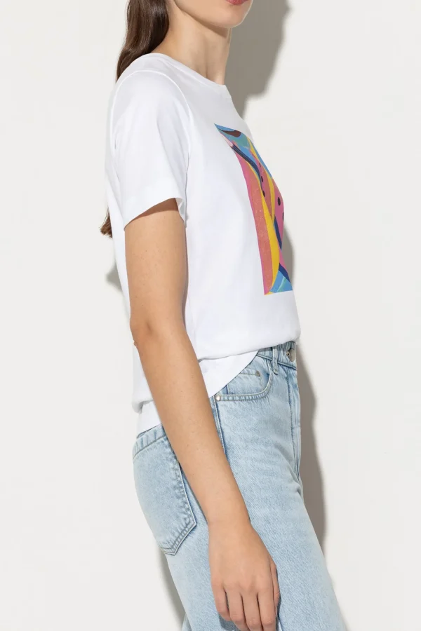 Shirts & Tops-LUISA CERANO T-Shirt Mit Statement-Print bleached white