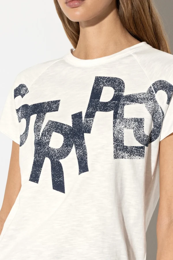 Shirts & Tops-LUISA CERANO T-Shirt Mit Wording-Print milk