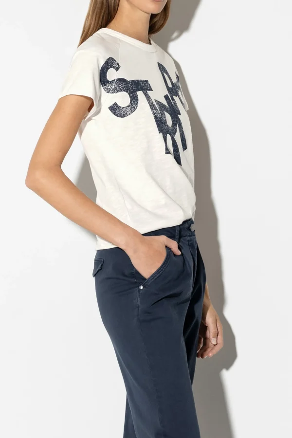 Shirts & Tops-LUISA CERANO T-Shirt Mit Wording-Print milk