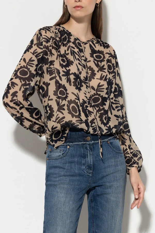 Blusen-LUISA CERANO Tunikabluse Mit Flower-Print multi