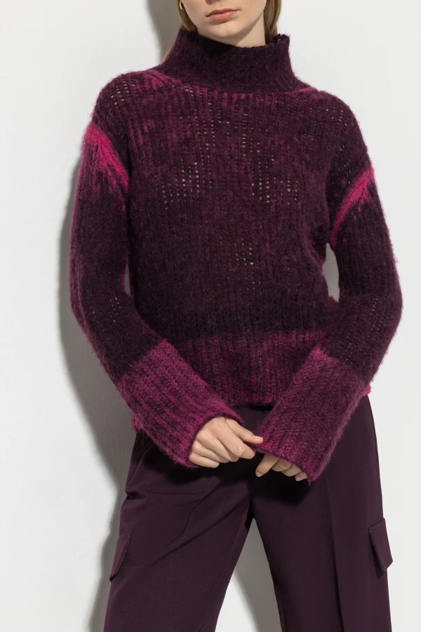 Strick-LUISA CERANO Turtleneck Mit Spray-Effekt burgundy / ultra pink