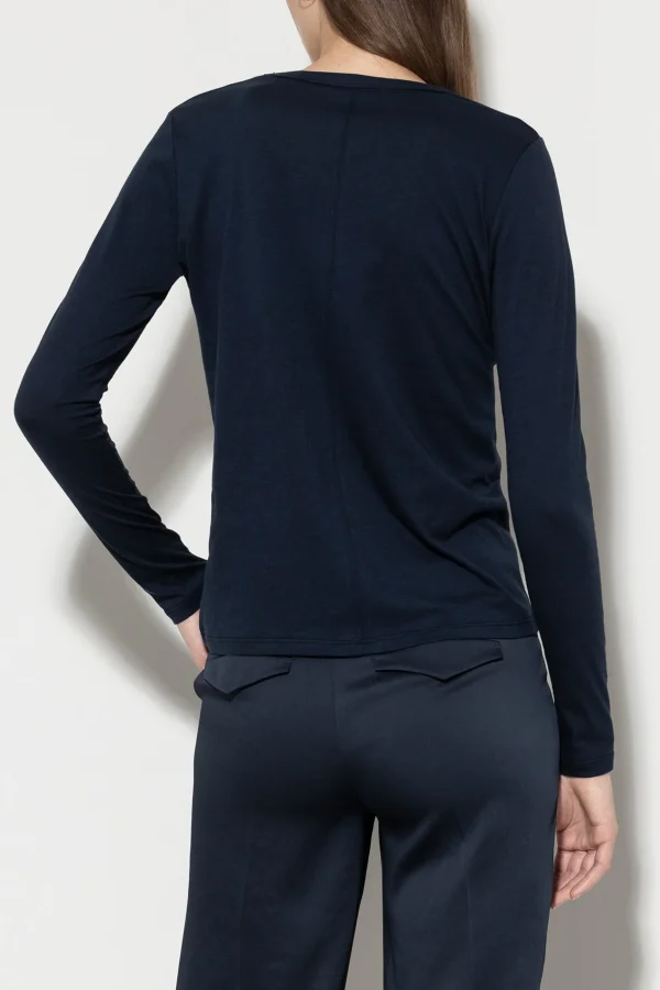 Shirts & Tops-LUISA CERANO V-Neck-Langarmshirt midnight blue