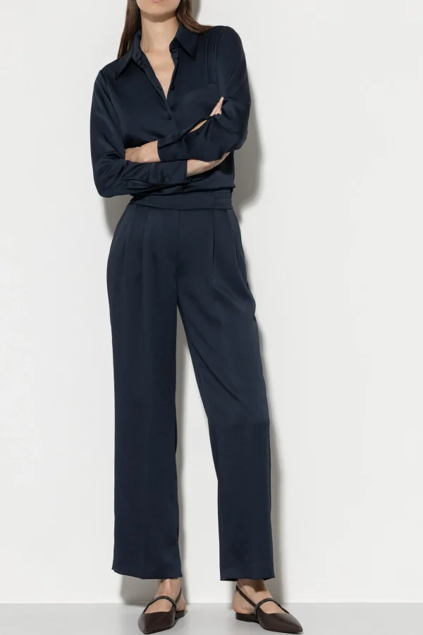 Sets | Hosen-LUISA CERANO Wideleg-Pants Mit Bundfalte midnight blue