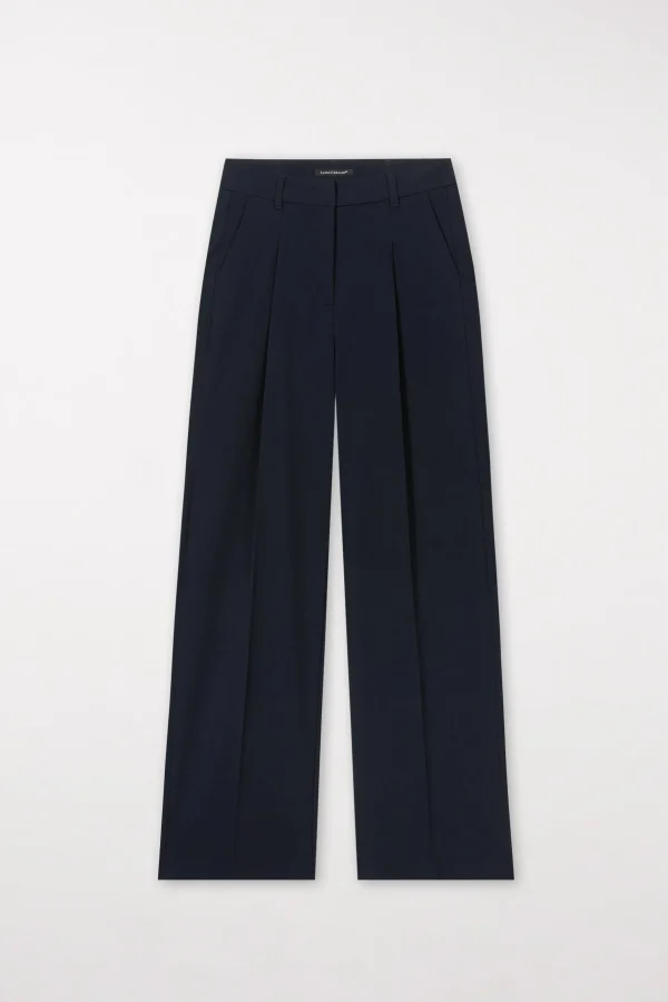 Business Studio-LUISA CERANO Wideleg-Pants Mit Bundfalten dark navy