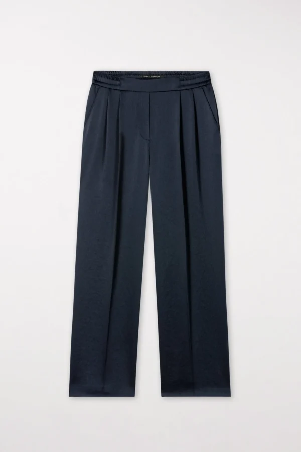 Sets | Hosen-LUISA CERANO Wideleg-Pants Mit Bundfalte midnight blue