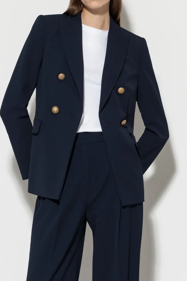 Business Studio | Blazer-LUISA CERANO Zweireihiger Blazer dark navy